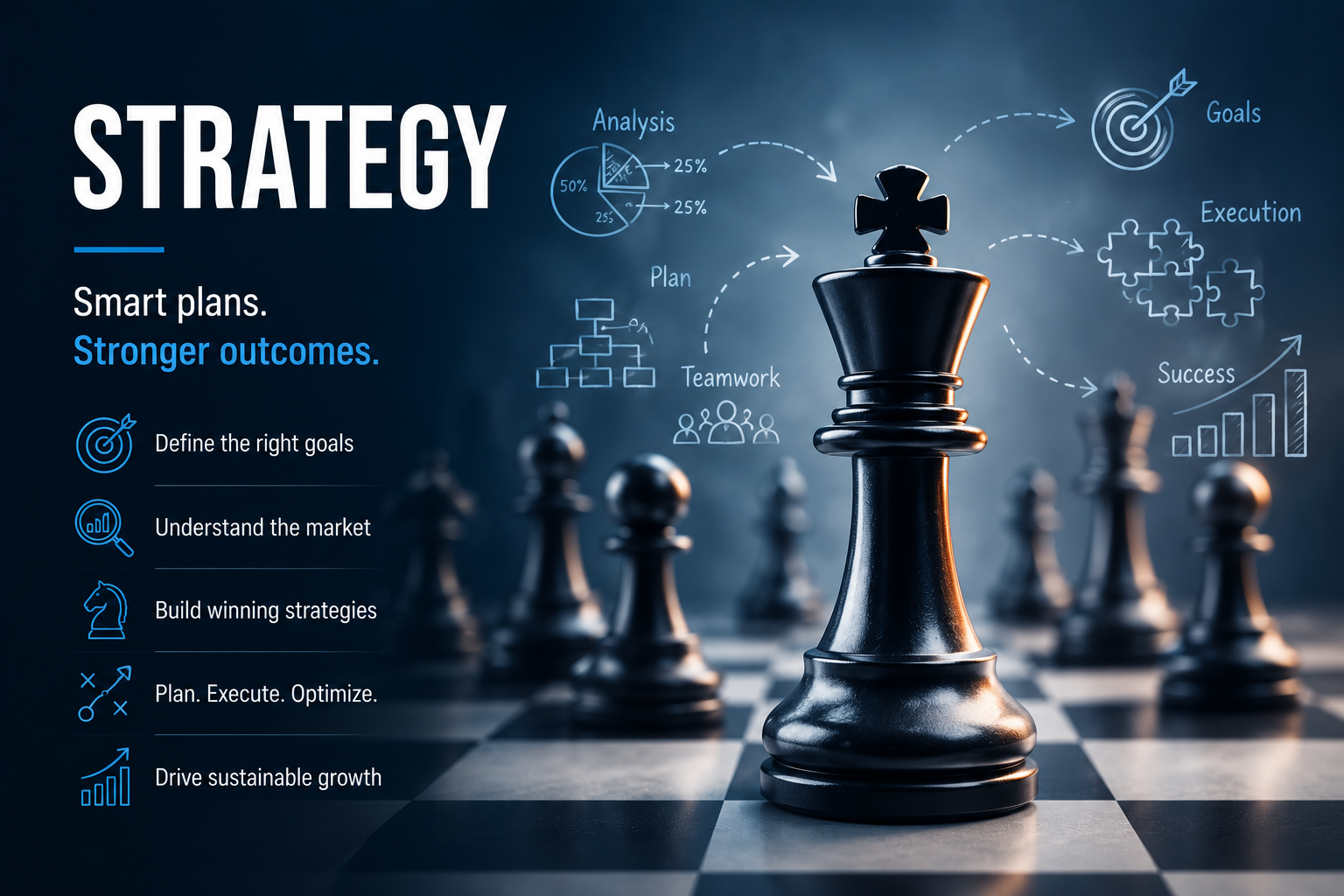 Business Growth Ecosystem strategy model showcasing goal setting, market analysis, execution planning, and sustainable business growth through the N² Growth Framework™